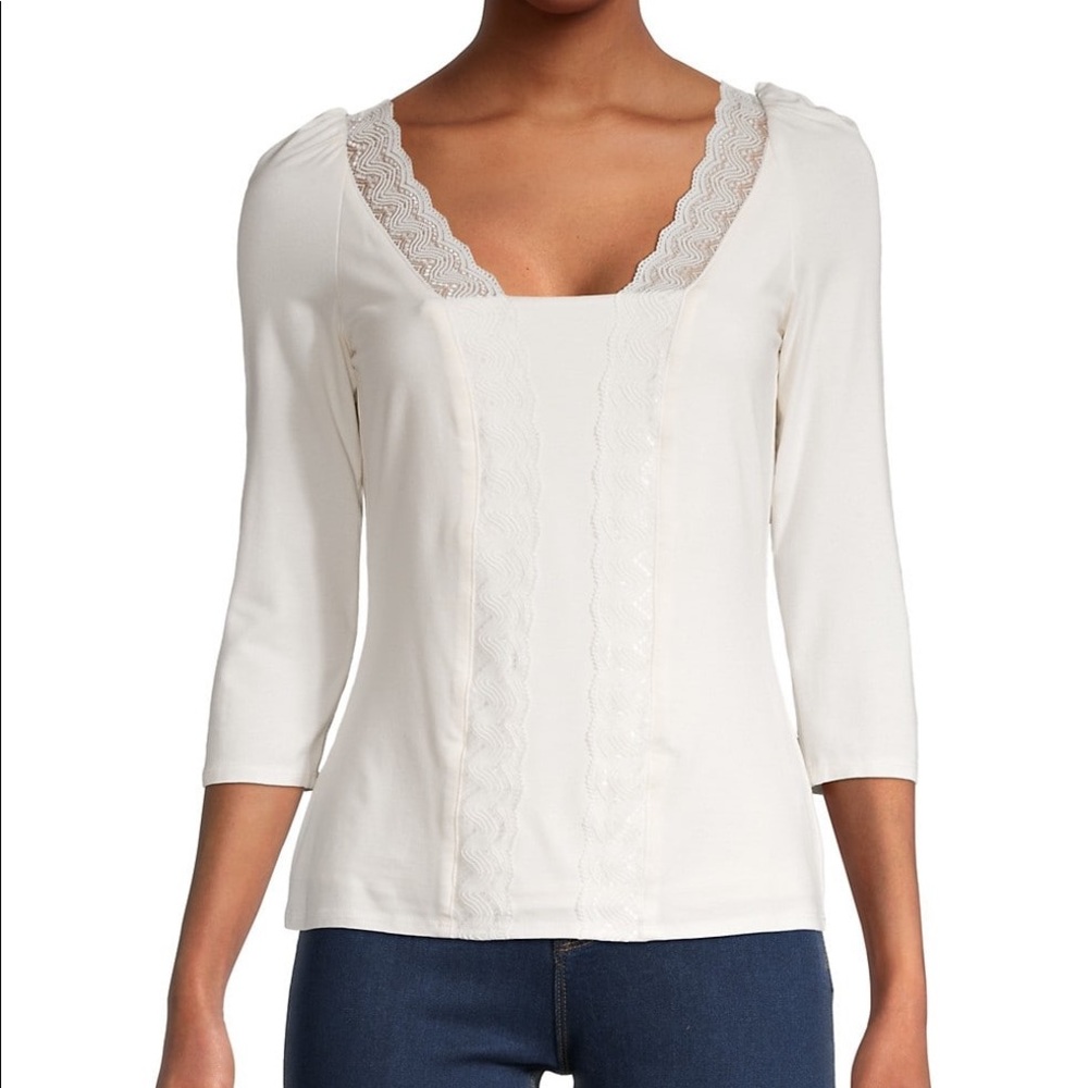 NWT Bailey 44 Celia Top White Lace